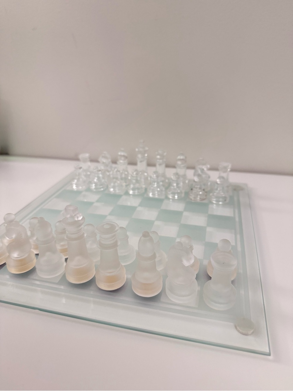 Glass Chess Set Classic 25x25 cm